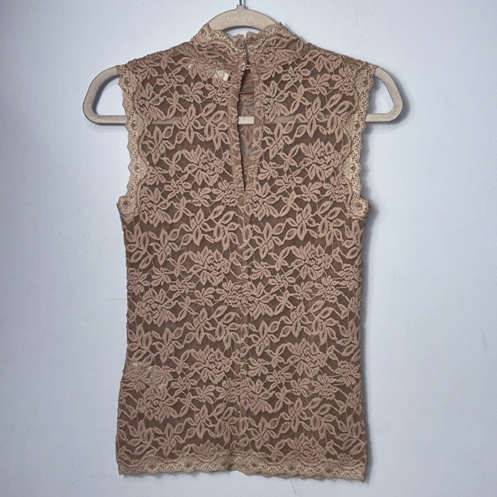 Rosemunde Copenhagen Lace Tank Top Peach - Picture 5 of 10
